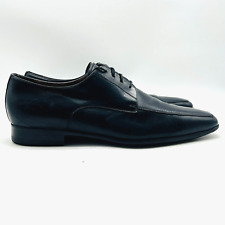 Santoni Shoes Mens 9.5 Black Calf Leather Oxford Made In Italy Dress Shoes