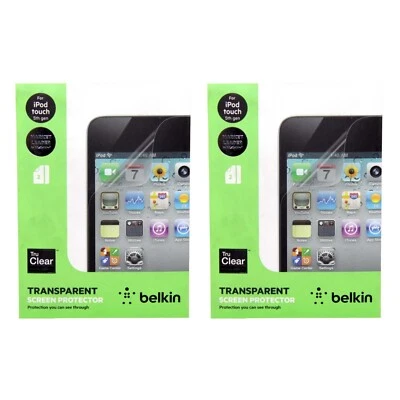 2x Belkin Screen Protector for Ipod Touch 6th 5th Gen Transparent 2pk F8W208QE2 - Image 1 of 2