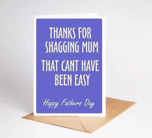 Funny Fathers Day Card Rude Card Dad Father BC313 - Picture 1 of 3