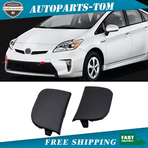 Gorra cubierta de gancho para remolque frontal negra Toyota Prius 2012-2015 2 piezas - Imagen 1 de 5