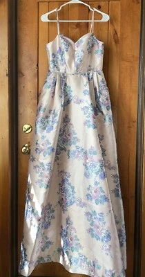 Vestido formal rosa floral tamanho 7/8 Teeze Me - Imagem 1 de 4