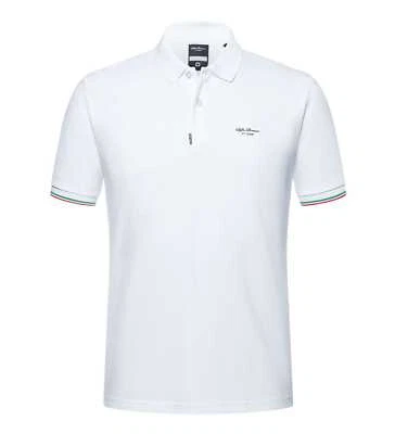 Polo Alfa Romeo Racing F1 pequeño logotipo piqué - blanco/negro/azul/rojo Foto 1 de 4