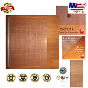Environmentally Friendly Clear Vinyl Floor Protector - 27"x6' Non-Slip Design - Picture 1 of 11