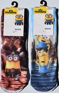 Minions Boys Socks New York Pirate Despicable Me UK Shoe Sizes 6-9 or 9-12 - Picture 1 of 5