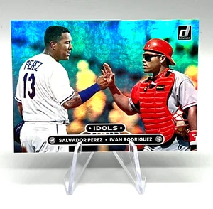 2022 Donruss Idols SALVADOR PEREZ/IVAN RODRIGUEZ ID-SI SSP - Picture 1 of 5