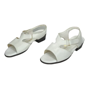 Sandalias de mujer SAS 8W blancas gancho y bucle correa ajustable - Imagen 1 de 8