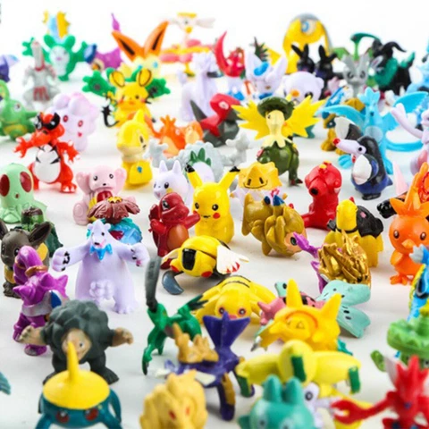 144 pcs Pokemon Mini PVC Action Figures pikachu Toys For Kids Xmas Gift Party Cover