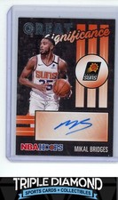 2020-21 Panini NBA Hoops Mikal Bridges Great Significance Auto T925