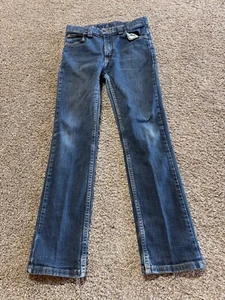 Wrangler Boys Jeans Size 16 Regular Blue Denim Adjustable Cotton Blend 2428 - Picture 1 of 10