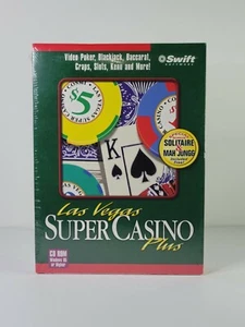 LAS VEGAS SUPER CASINO PLUS - PC CD-ROM for WINDOWS 95 by COSMI/SWIFT (1997) NEW - Picture 1 of 7