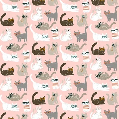 Tela Feline Drive PIEL VANITY Rosa Dear Stella - Cuarto de grasa (18"x 22") FQ Foto 1 de 4