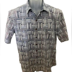REYN SPOONER Surfboard Surf Aloha Hawaiian Collared Shirt Men L Large - Picture 1 of 5