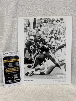RARE Ricky Watters AUTOGRAPHED 8x10 Team Issued Photo, San Francisco 49ers, JSA! - Image 1 of 4