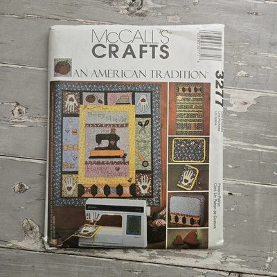 McCalls 3277 Uncut Quilted Wall Hanging Pincushion Organizer Sewing Pattern - Image 1 of 3