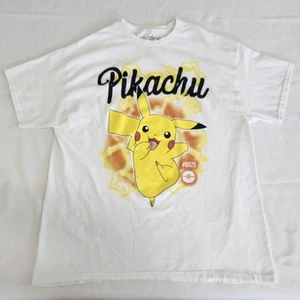 Pokemon Adult XL Pikachu Print Short Sleeve T-shirt - Picture 1 of 12