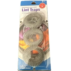 Waschmaschine Fusselfallen Entferner Edelstahl Waschmaschine Abfluss 3er Set NEU - Bild 1 von 2