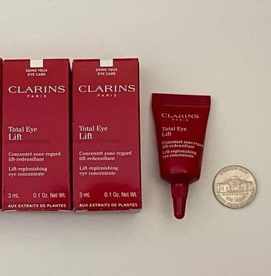 2 X CLARINS 全效提拉眼霜迷你尺寸 0.1 盎司/3 毫升每件 — 第 1/4 张图片