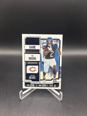 2023 Panini Contenders DJ Moore Game Ticket Blue /499 Chicago Bears #18 - Image 1 of 2