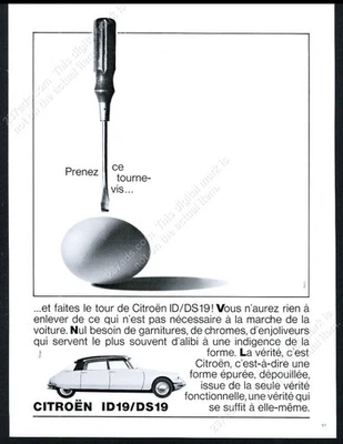1963 Citroen ID DS 91 car photo French vintage print ad - Image 1 of 4