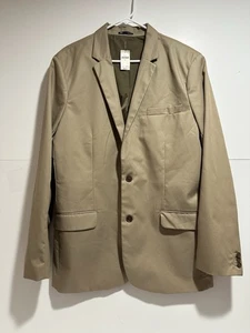 GAP MEN'S BLAZER JACKET - NWT - XL KHAKI - 2 BUTTON SPORT COAT - Picture 1 of 15
