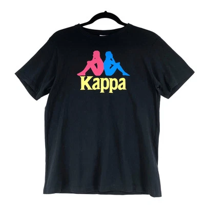 Kappa Mens Size Small Black T Shirt Logo Tee Classic Short Sleeve Jersey Knit - Image 1 of 4