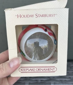 Adorno Hallmark 1984 ~ ADORNO HOLIDAY STARBURST ~ Vidrio ~ - Imagen 1 de 6