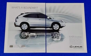 2006 LEXUS RX 400H HIGH PERFORMANCE HYBRID SUV ORIGINAL 2 PAGE CLASSIC PRINT AD - Picture 1 of 1