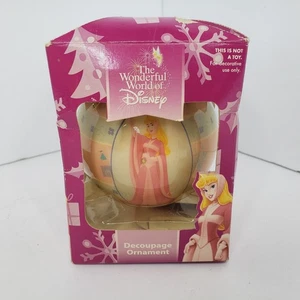 Wonderful World of Disney Princess Aurora Decoupage Christmas Ornament 2005 - Picture 1 of 6