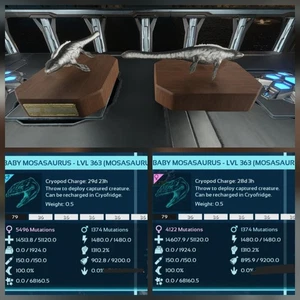 MOSA FULL OREO TOP STATUS BABY PAIR ARK ASCENDED PVE OFFICIAL PC/XBOX/PS5 - Picture 1 of 2