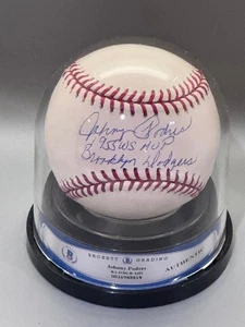 Johnny Podres "1955 World Series MVP" Signed Baseball Autographed BAS Beckett - Picture 1 of 3