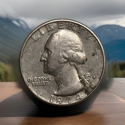 1974 D Washington Quarter. Filled D Mint - Image 1 of 2