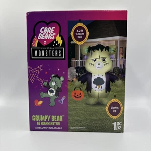 Care Bears Grumpy Bear As Frankenstein - 4.2' Tall - Gemmy **NEW** - Picture 1 of 8