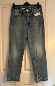 NWT £98 Women's ANTHROPOLOGIE The Vintage Straight Blue Denim Jeans, 28W, 10-12 - Picture 1 of 15