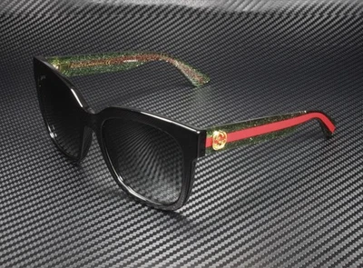 Gafas de sol para mujer GUCCI GG0034S 002 rectangulares cuadradas negras grises 54 mm OBI 02 Foto 1 de 4