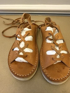 Sandalias Toast X Fracap Talla EU 37 UK 4 Cuero Italiano Gladiador Tostado - - Imagen 1 de 6