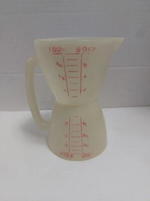 VINTAGE TUPPERWARE 1 CUP DOUBLE WET DRY MEASURING CUP 860-3 USA - Image 1 of 4