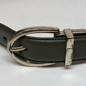 VTG Lauren Ralph Lauren dark green Leather  belt-sz medium M