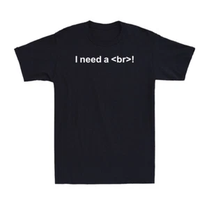 I Need A <br> Break Coder Geek Novelty Vintage Funny Gift Men's Cotton T-Shirt - Picture 1 of 10
