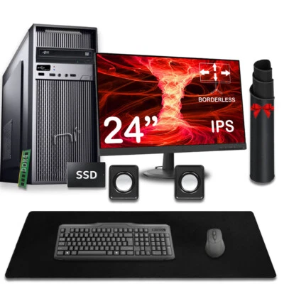 PC COMPLETO 8GB RAM SSD 240 GB MONITOR MOUSE TASTIERA ALTOPARLANTI MOUSEPAD - Imagen 1 de 4