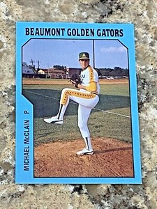 1985 TCMA Michael McClain #743 Beaumont Golden Gators Minor League Baseball Card