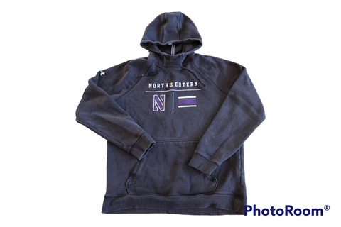 Under Armour Northwestern Wildcats Team Issued NCAA Football Hoodie Mens L Cover