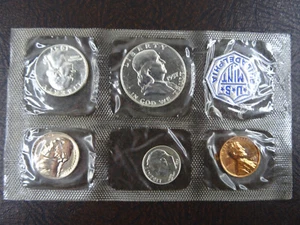 1957 US Mint Proof Set 5 Coins 90% Silver Flat Pack NO ENVELOPE - Picture 1 of 4