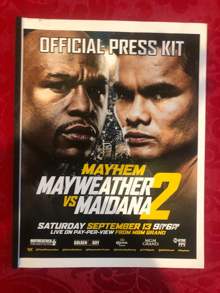 Floyd Mayweather vs. Marcos Maidana 2 official boxing media press kit program - Image 1 of 1
