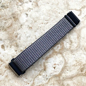 Midnight Blue Sports Hook and Loop Nylon Band Strap for Fitbit Versa 3 4 Sense 2 - Picture 1 of 7