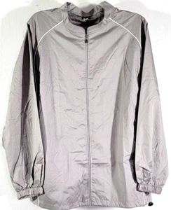 Rawlings Dynamic Fit Men XL Athletic Windbreaker Zip Jacket Shell Silver NEW - Picture 1 of 12