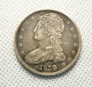 ✰ 1839 - P Capped Bust Silver Half Dollar | US Coin | High Quality ✰