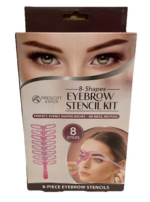 8 Estilos Plantillas Modeladoras de Cejas-Modelador de Acicalamiento Reutilizable, Herramienta de Plantilla de Maquillaje Foto 1 de 3