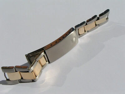 Genuine Rolex Oyster Folded Steel Gold 7835 19mm for 357 Late 1960s I268 - Image 1 of 4