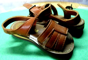 Vintage PEPIN Leather Baby / Child doll Sandals Shoes size 4 - Picture 1 of 3