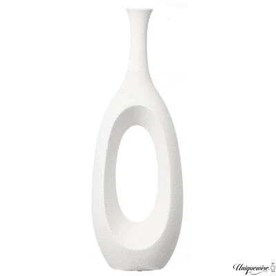 New Frosted Fiberglass Tall Floor Vase - Decorative Vase for Modern Home Decor - Image 1 of 4